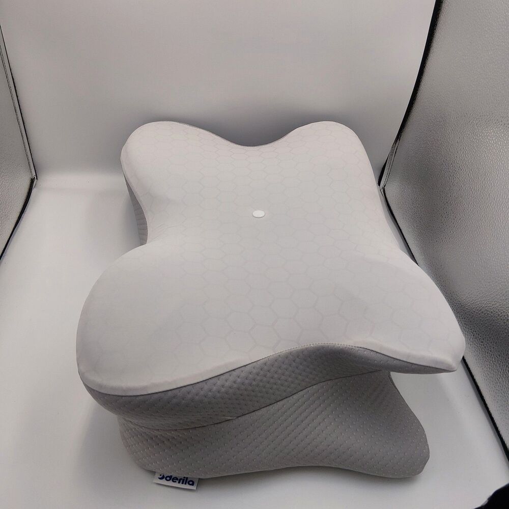 Derila Ergo Memory Foam Pillow With Grey Thermal Pillowcase Butterfly Shape